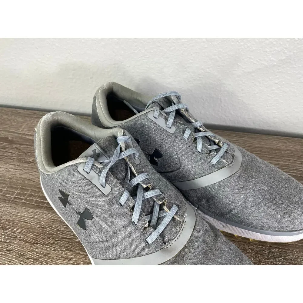 Under Armour Performance SL Sunbrella 9.5 Gray Waterproof Spikeless Golf Shoes
